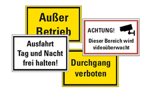 Hinweisschilder